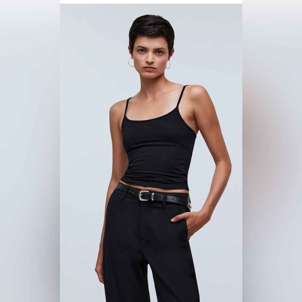 Madewell Black Tank Top with Adjustable Straps, Brand New With Tags Size XS